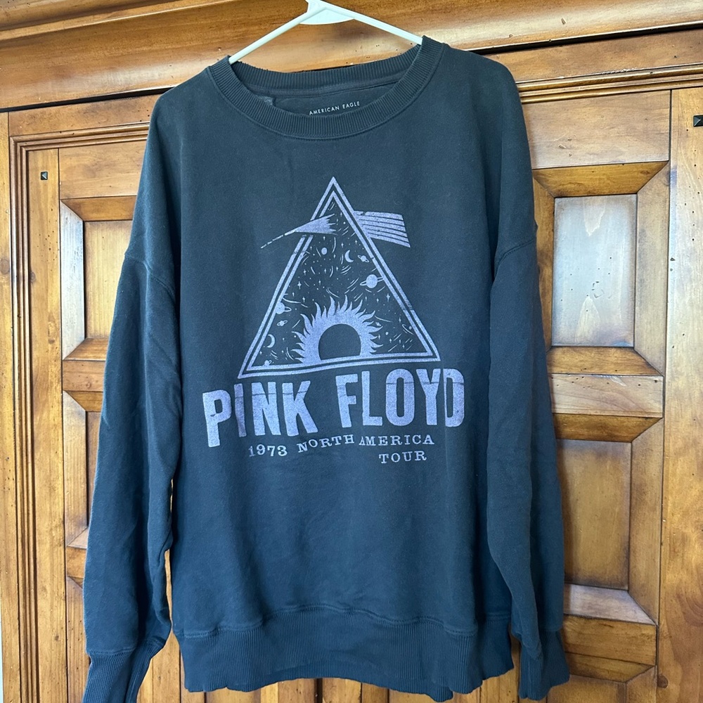 American Eagle Outfitters Black Pink Floyd Crewneck Sweater